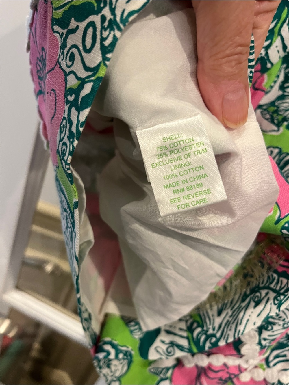 Lilly Pulitzer Green & Pink Floral Butterfly Mini Dress! Summer parties! - Picture 5 of 5